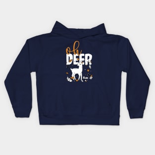 Oh deer cute hunting design Kids Hoodie